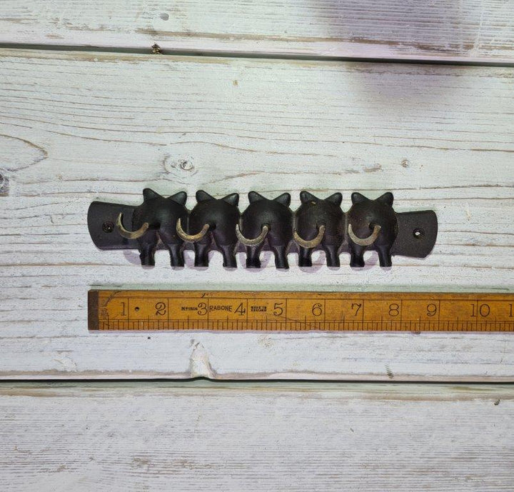 Hook Rail PIG TAILS Set of 5 Cast Antique Iron 225mm