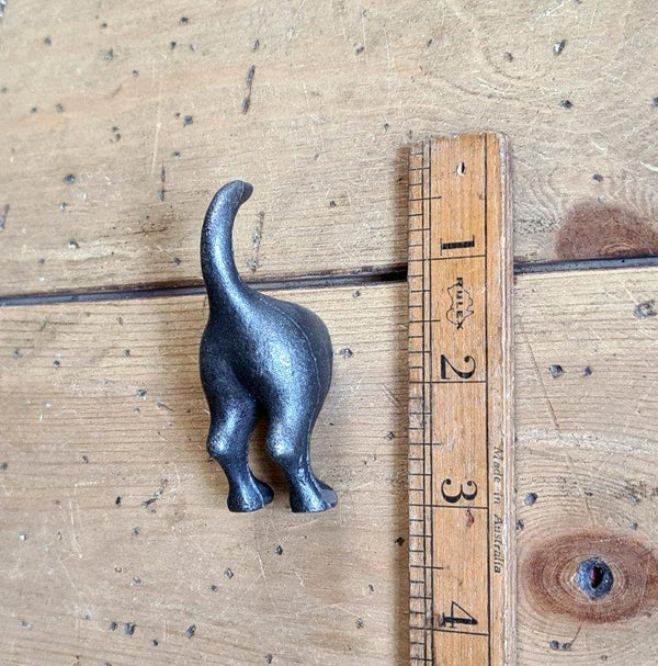 Coat Hook DOG TAIL M4 Rear Fix Cast Antique Iron (LIGHT) 70mm