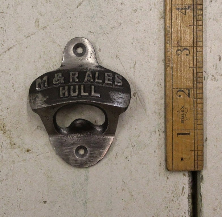 Bottle Opener Wall Mounted M R Ales Hull Cast Antique Iron