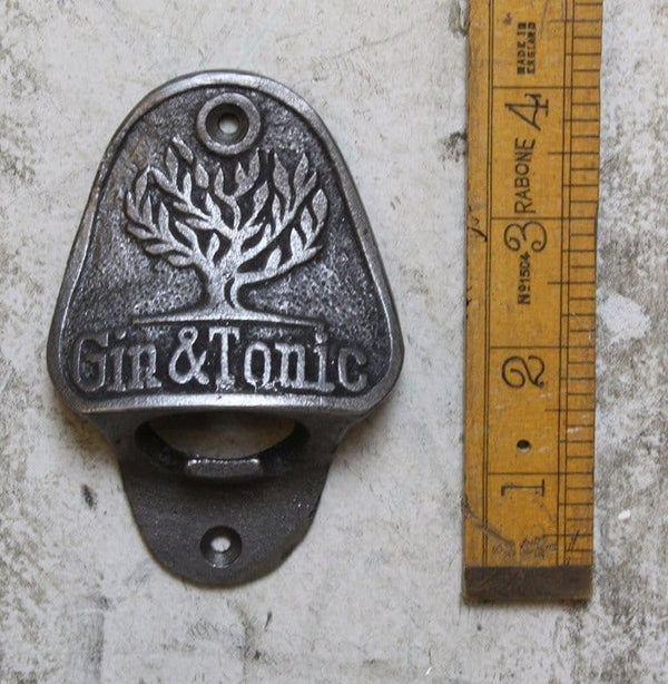 Bottle Opener Wall Mounted GIN TONIC Fever Tree Cast Iron