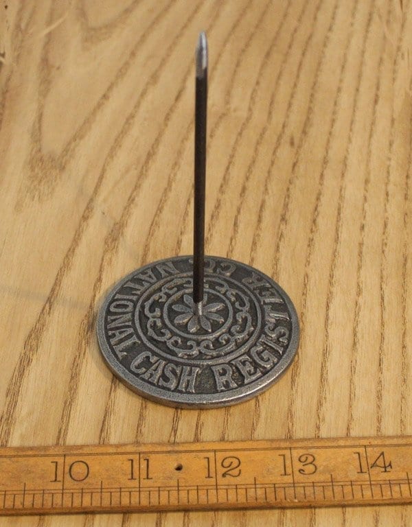 Paperweight Receipt Spike Nat Cash Register Cast Antique Iron 75mm