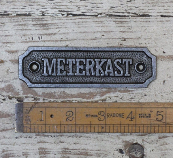 Plaque METERKAST Antique Iron - 115mm x 35mm