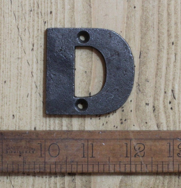 Cast Iron LETTER D Cast Antique Iron 50mm High