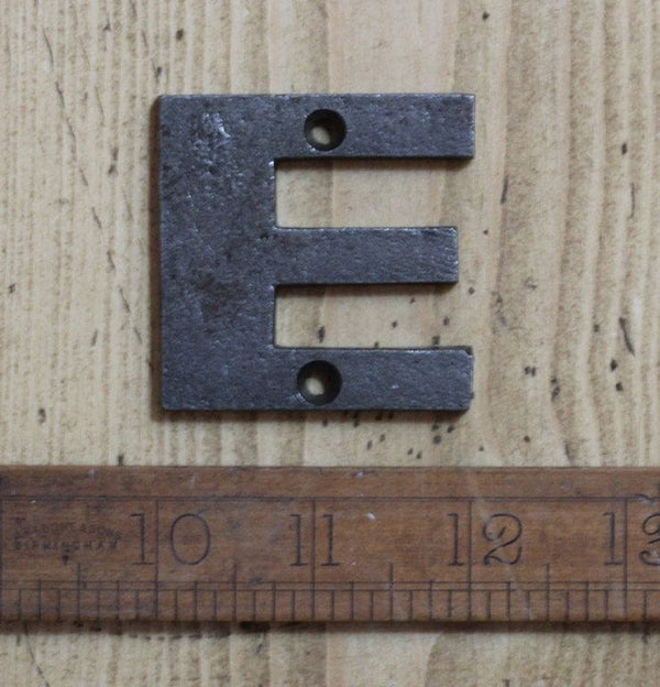 Cast Iron LETTER E Cast Antique Iron 50mm High