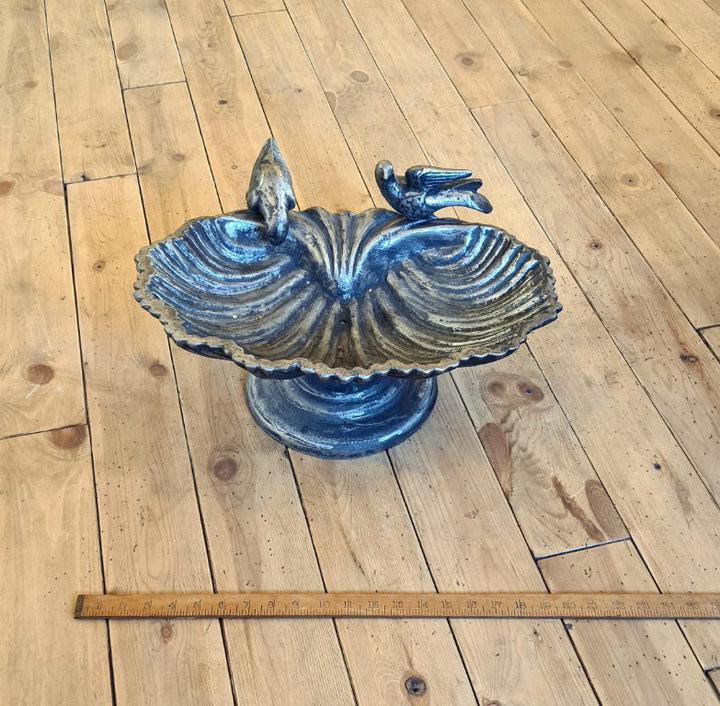 Bird Bath with 2 Birds Cast Iron Heavy 400mm x 500mm