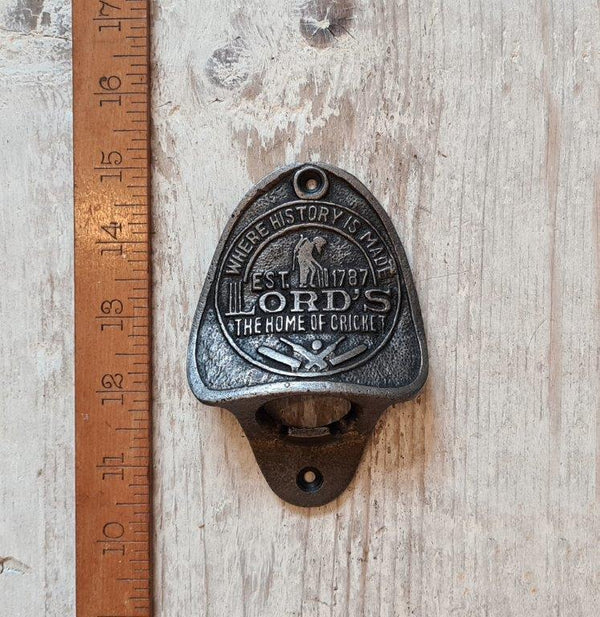 Bottle Opener Wall Mounted THE OVAL LORD'S CRICKET Cast Iron