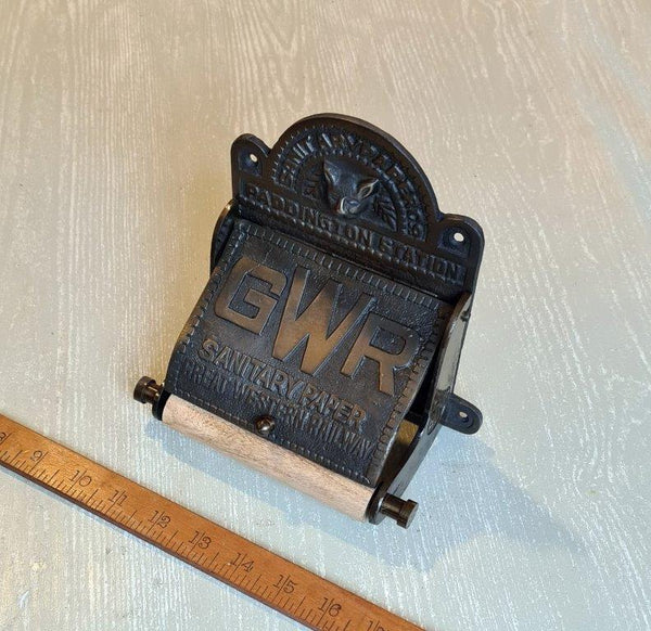 Toilet Roll Holder with Lid GWR Antique Brass 175mm