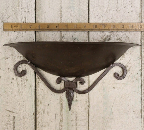 Uplighter Wall Light Antique Iron 381mm Wide