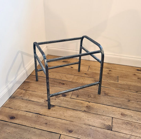 Stool Library Style ACADEMY Box Section Antique Iron 400mm