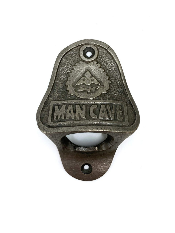 Plaque MAN CAVE Antique Cast Antique Iron 50mm x 230mm