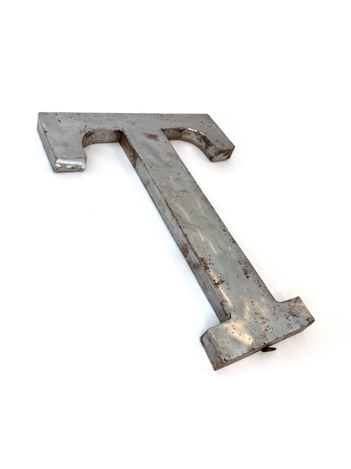 Wall Mounted Letter 'T' Antique Finish 400mm 16" High