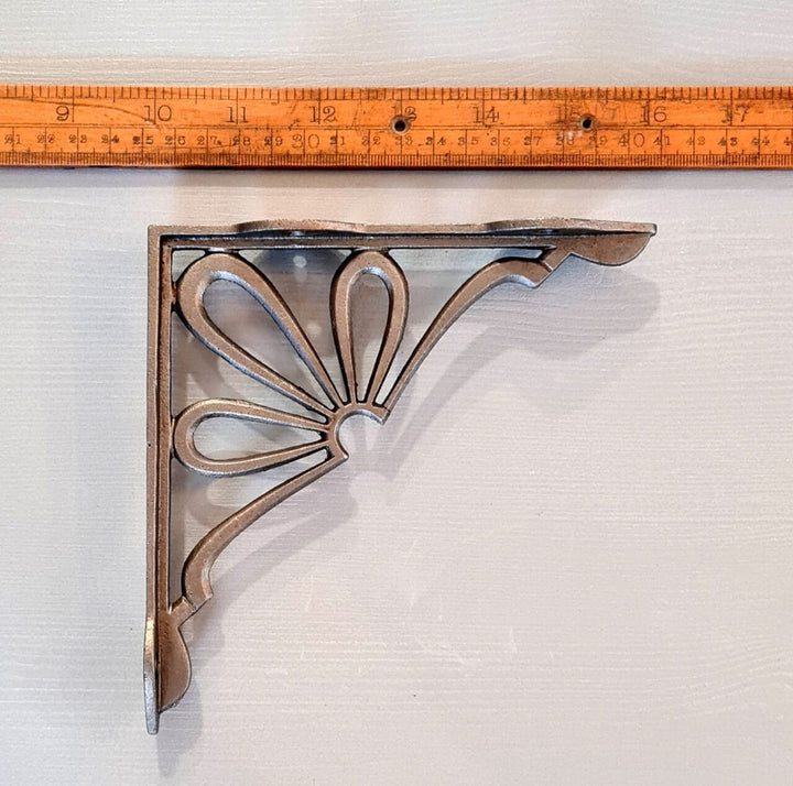 Shelf Bracket DAISY Design Cast Antique Iron 150 x 150mm