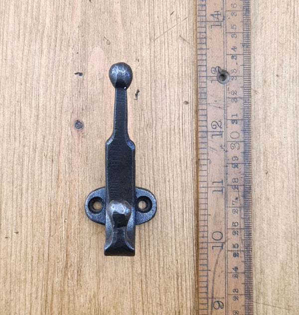 Hat Coat Hook Double IKEA Cast Antique Iron 85mm